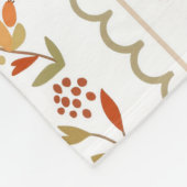 Couverture Polaire Vaches et fleurs d'automne Blanche en polaire - Ch (Coin)