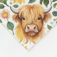 Vaches Highland et fleurs de tournesol jaune
