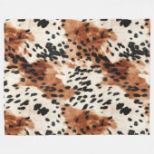 Couverture Polaire Vachette animale à la crème Brown (Devant (Horizontal))