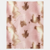Couverture Polaire Vachette blanche en or rose (Devant)