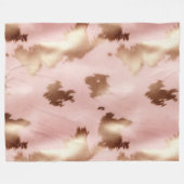 Couverture Polaire Vachette blanche en or rose (Devant (Horizontal))