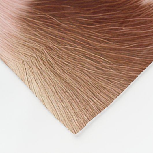 Couverture Polaire Vachette blanche en or rose (Coin)