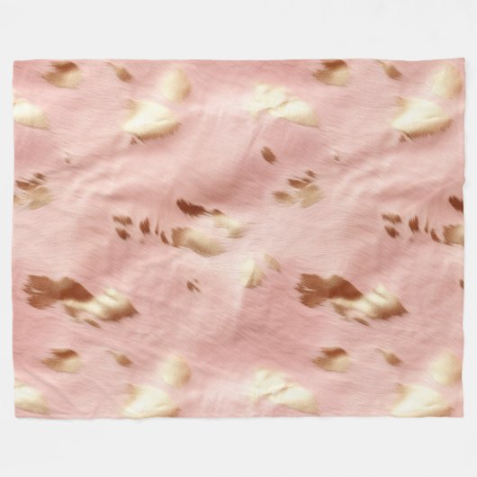 Couverture Polaire Vachette de vache à lait rose sud-ouest (Devant (Horizontal))