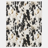 Couverture Polaire Vachette noire blanche sud-ouest (Devant)