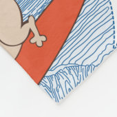 Couverture Polaire Vague à cheval heureux chien de carlin sur la plan (Coin)