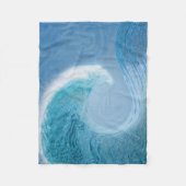 Couverture Polaire Vague Bleue Artistique (Devant)