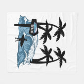 Couverture Polaire Vague de plage Funny (Devant (Horizontal))