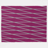 Couverture Polaire Vague Marron Élégant - Gris (Devant (Horizontal))