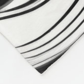 Couverture Polaire Vague noire et blanche Abstraite (Coin)
