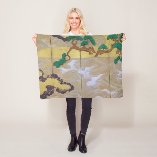 Couverture Polaire Vagues à Matsushima (à droite), Tawaraya Sotatsu (En situation)