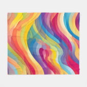 Couverture Polaire Vagues arc-en-ciel (Devant (Horizontal))
