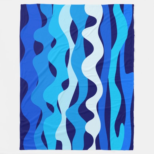Couverture Polaire Vagues bleues (Devant)