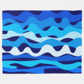 Couverture Polaire Vagues bleues (Devant (Horizontal))