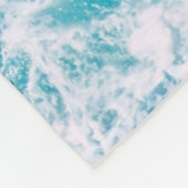 Couverture Polaire Vagues de l'océan bleu (Coin)