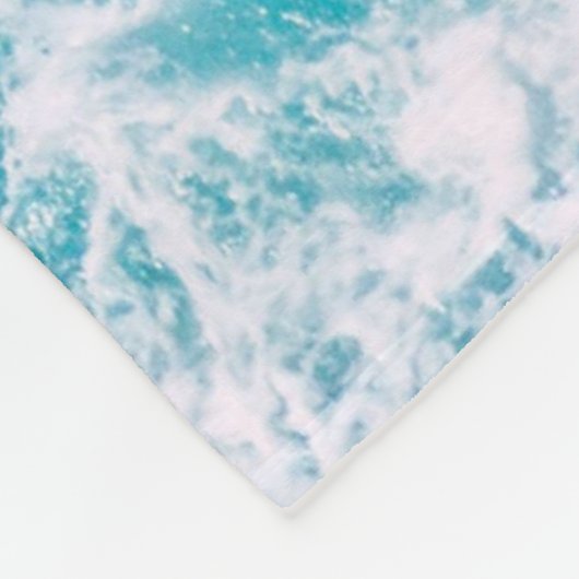 Couverture Polaire Vagues de l'océan bleu (Coin)