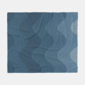 Couverture Polaire Vagues de nuances de bleu (Devant (Horizontal))