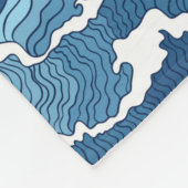 Couverture Polaire Vagues de résumé (Coin)