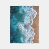 Couverture Polaire Vagues de rivage de plage (Devant)