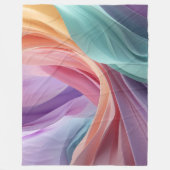 Couverture Polaire Vagues de tissu pastel abstrait  (Devant)