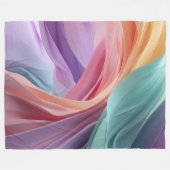 Couverture Polaire Vagues de tissu pastel abstrait  (Devant (Horizontal))