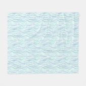Couverture Polaire Vagues de verre de mer (Devant (Horizontal))