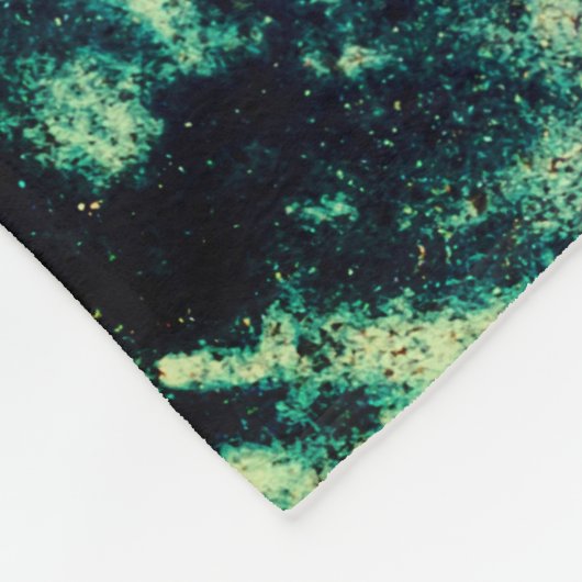 Couverture Polaire Vagues d'océan bleu et blanc (Coin)