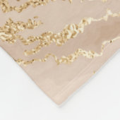 Couverture Polaire Vagues d'or : Marbre Abstrait (Coin)