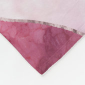 Couverture Polaire Vagues - Marbre rose Abstrait (Coin)