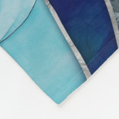 Couverture Polaire Vagues - Mixte Media Blue Abstrait (Coin)