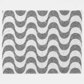 Couverture Polaire vagues noires et blanches en pavé portugais (Devant (Horizontal))