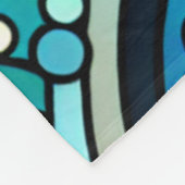 Couverture Polaire "Vagues Océaniques Art Déco" (Coin)