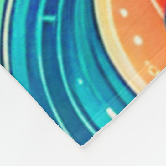 Couverture Polaire "Vagues océaniques psychédéliques" (Coin)