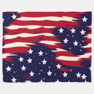 Couverture Polaire Vagues patriotiques