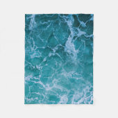 Couverture Polaire Vagues profondes de l'océan bleu (Devant)