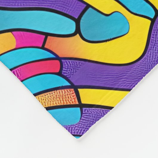 Couverture Polaire Vagues psychédéliques (Coin)