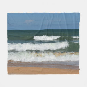 Couverture Polaire Vagues se brisant sur le rivage