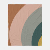 Couverture Polaire Vagues sonores Motif minimal dans les tons de Boho (Devant)