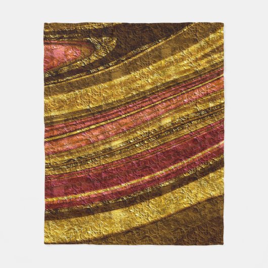 Couverture Polaire Vagues texturées décor abstrait parties scintillan (Devant)