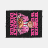 Couverture Polaire Vainqueur de Trump Humour Dîner dindon Drôle (Devant (Horizontal))