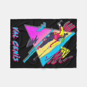 Couverture Polaire Val Cenis Retro Ski Caractère Avec Abstrait (Devant (Horizontal))