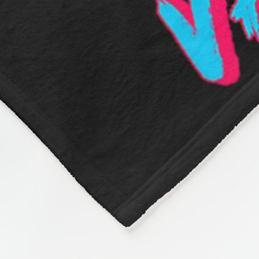 Couverture Polaire Val Cenis Retro Ski Caractère Avec Abstrait (Coin)