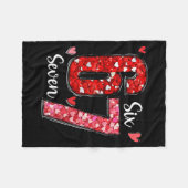 Couverture Polaire Valentine 67 Six Seven Meme Rose Hearts Valentine’ (Devant (Horizontal))