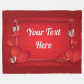 Couverture Polaire VALENTINE (ajoutez votre texte) (Devant (Horizontal))