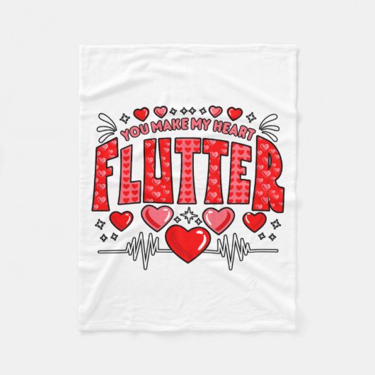 Couverture Polaire Valentine Cardiac Nurse You Make My Heart Flutter  (Devant)