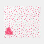 Couverture Polaire Valentine Coeurs flottantes (Devant (Horizontal))