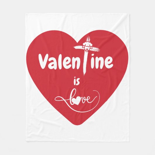 Couverture Polaire Valentine est Love Fleece (Devant)