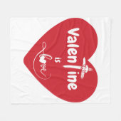 Couverture Polaire Valentine est Love Fleece (Devant (Horizontal))