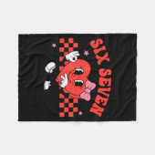 Couverture Polaire Valentine Funny Six Seven Heart Bow Meme Gen Alpha (Devant (Horizontal))