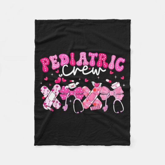 Couverture Polaire Valentine Pediatric Crew Xoxo Nurse Coquette Bow P (Devant)