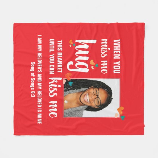 Couverture Polaire Valentine QUAND TU ME MANQUES HUG CETTE Photo (Devant (Horizontal))